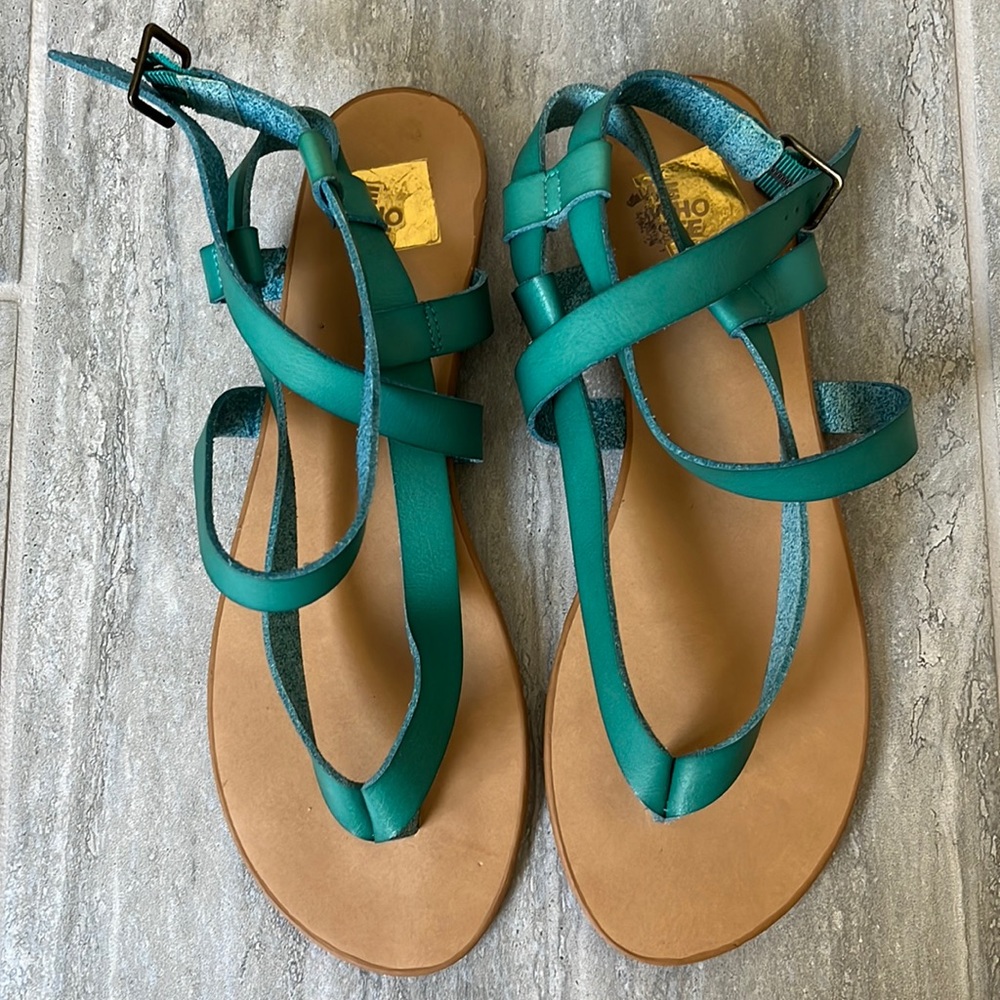 WE WHO SEE Teal Strappy Sandals, Size 10 (Never Been Worn)
